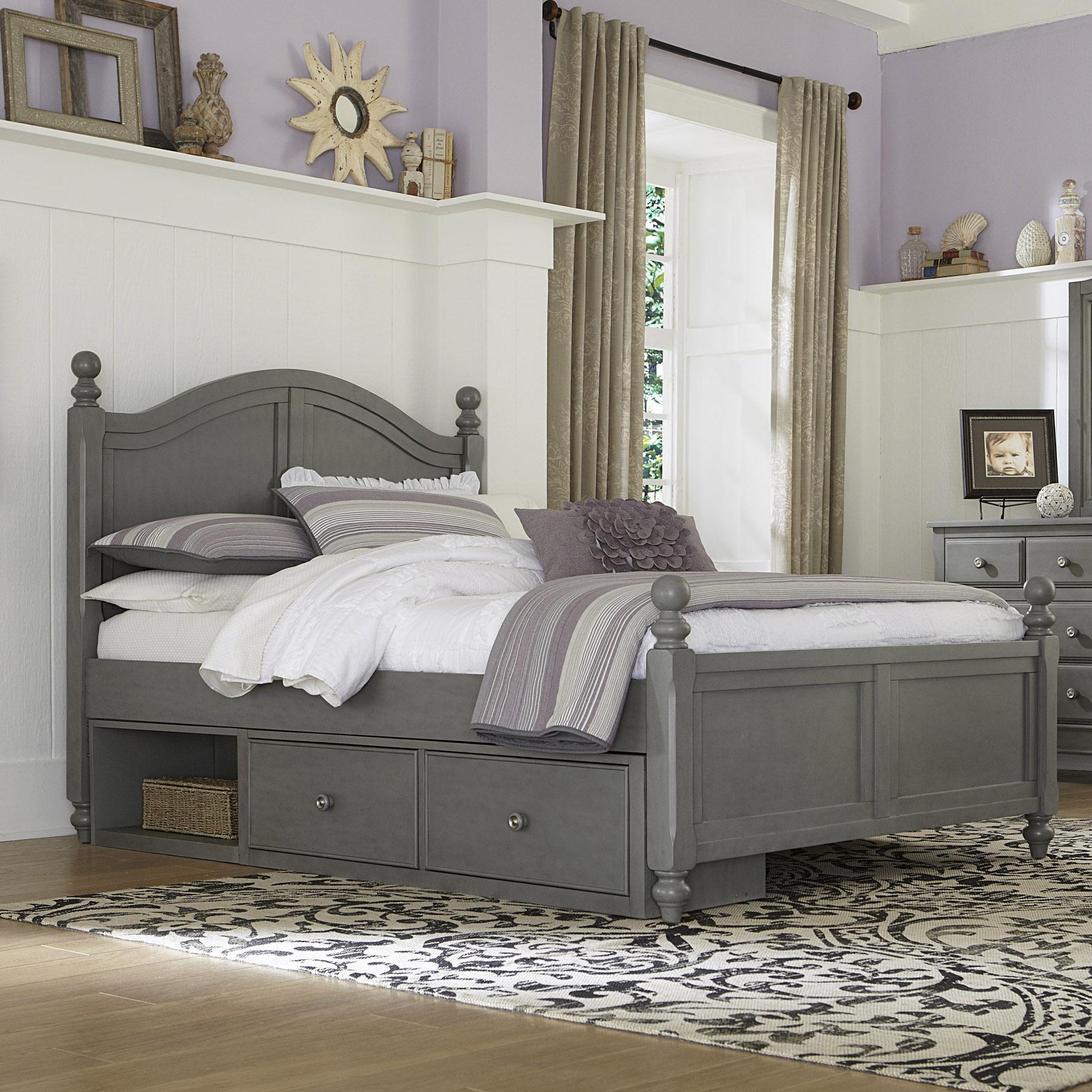 Hillsdale Kids Lake House Full Bed with Arched Headboard and Underneath